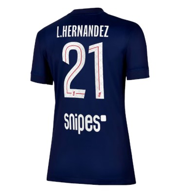 Paris Saint-Germain Lucas Hernandez #21 Prima Maglia Femmina 2025-26 Manica Corta